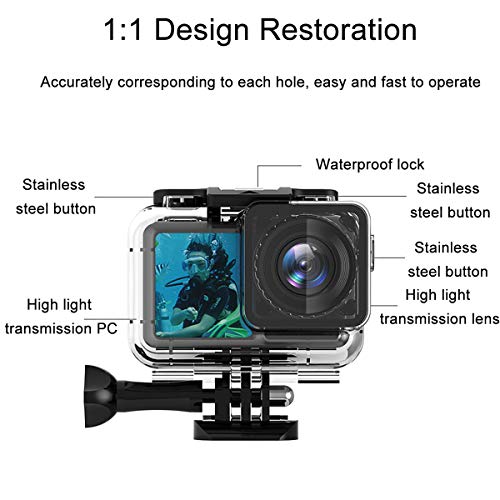 O'woda Waterproof Case + Floating Hand Grip Handle Underwater Diving Protective Housing Shell Stick Monopod for DJI OSMO Action Cameras Accessories (Yellow) - Thumbnail 2