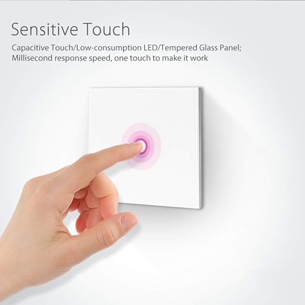 KKmoon Interruptor WiFi Smart Life Conmutador WiFi 1 Gang 24 GHz Soporta la conexin a una tecla APP mando a distancia sin necesidad de concentrador compatible con Alexa Google Home IFTTT