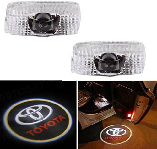 AMINEY 2 Pcs Door Welcome Lights Ghost Shadow Logo Light for Toyota, Easy Installation