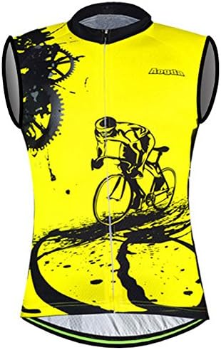Men Cycling Jerseys Yellow Shirts Breathable Quick Dry Jacket Short Sleeves Suit  Aogda Team Cycling Clothing White (Z03, Large) 