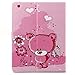 iPad 2/3/4 Case, Dteck(TM) Cartoon Cute Pattern PU Leather Flip Wallet Case with [Cards Slots&Money Holder] for Apple iPad 2/ iPad 3 / iPad 4 9.7 Inch (01 Pink Bear)