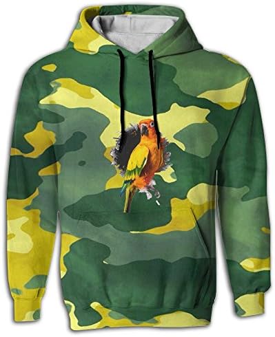 Logan Paul Parrot Bird Men's Hoodies Hooded Sweatshirt Pullover Pockets
