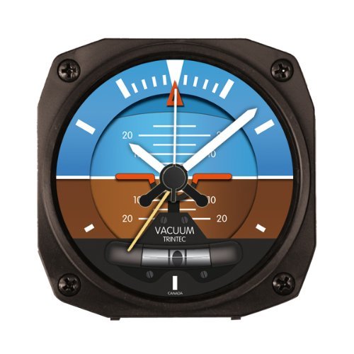 Trintec 2060 Series NV Aviation Artificial Horizon Travel Alarm Clock 3.5 Sq