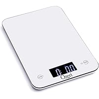 Ozeri Touch Professional Tempered Glass Digital Kitchen Scale, White