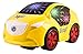 WolVol Yellow Car with Stunning 3D Lights and Sounds for Kids, Bump And Go Action