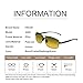 Mens Womens Classic Retro Polarized Sunlasses Metal Frame Dany&Night Driving Rectangular Sun Glasses for Men&Women