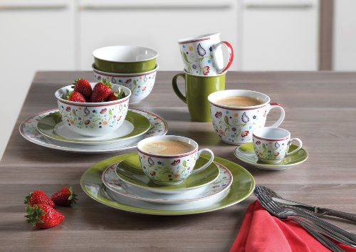 Ritzenhoff & Breker Kaffeeservice Doppio Shanti, 12-teilig, Porzellangeschirr, Grün – Bild 3