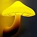 ONXE LED Light Control Night Light Corridor Lamp（Average Life Expectancy 50000h) Cute Mushroom Nursery LED Night Wall Lamp,Night Baby Sleep Night Light (Yellow)