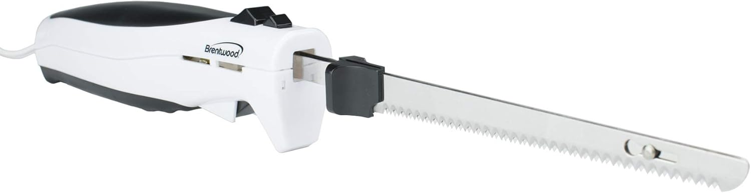 Brentwood Electric Carving Knife, 7-inch, White: Kitchen & Dining