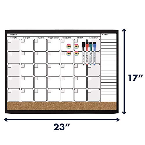 5 Quartet+Magnetic+Combination+Calendar+44202+BK