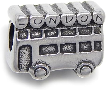 Stainless Steel London Bus Charm Bead Fits Pandora Bracelet