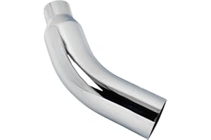 higehio 4'' Chrome Plated Diesel Exhaust Elbow Tip,4 Inch Inlet 6 Inch Outlet Side Exit Exhaust Tip, 23'' Length Turndown Exh