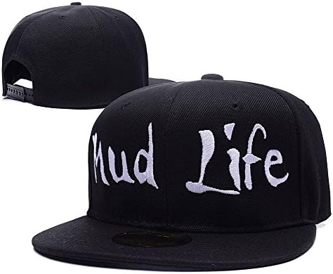 RHXING Mud Life Logo Adjustable Snapback Embroidery Hats Caps