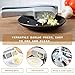 Garlic Press, 2 in 1 Garlic Mince and Garlic Slice with Garlic Cleaner Brush and Silicone Tube Peeler Set- Aluminum Alloy Garlic Crusher and Slicer- Durable and Easy to Clean
