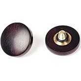 VKO Wood Soft Shutter Release Button,Delicate Camera Shutter Button 12mm Convex Surface Purple Black 1 PCS (Wood Grain Random)
