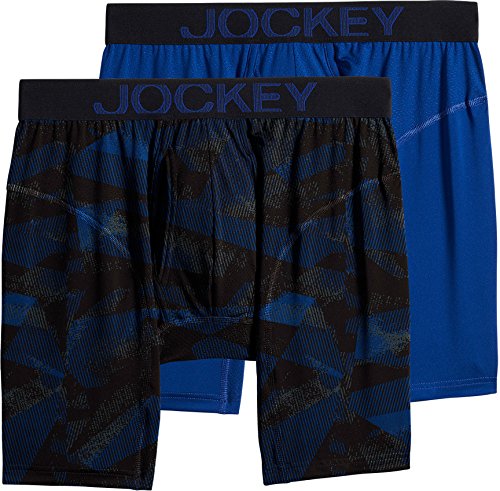 Jockey Athletic Rapidcool Midway Brief 2-Pack Fusion/Prussian Blue MD (Waist 32-34")