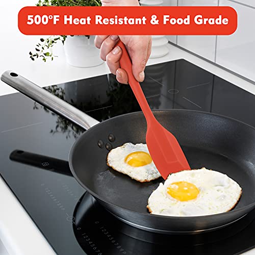 GOOLY Silicone Spatula Set 5 Piece, 500ºF Heat Resistant BPA Free