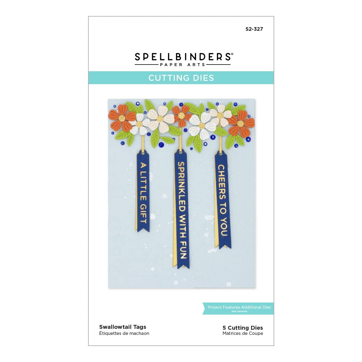 Spellbinders - Swallowtail Tags- Celebrate You + Tinsel Time