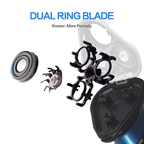 image for Hatteker 2 in 1 Electric Razor for Men Rotary Shaver Waterproof Nose H