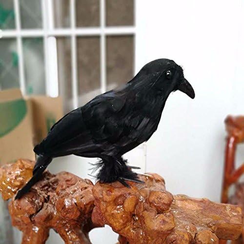 SZMWL Artificial Realistic Halloween Decor Emulation Bird Fake Black Feathered Crow