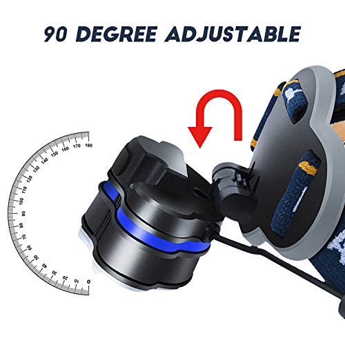 Oplaadbare hoofdlamp, ultraheldere lumen, 8 led-zaklamp met rode witte lichten voor outdoor, kamperen, fietsen… - Image 7