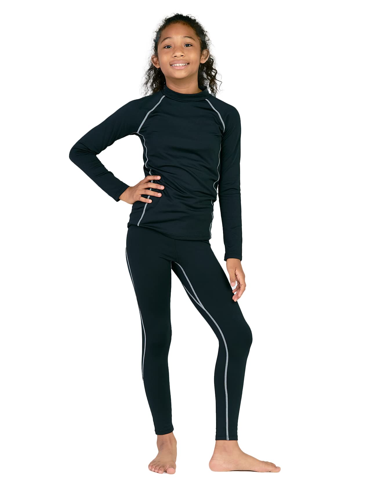 Long Johns For Kids Kids' Thermal Base Layer Set Fleece-Lined