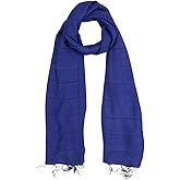 Humble Hilo Silk Blend Womens Scarf with Subtle Stripes Real Silk Scarf Large Long Silk Scarf Pashmina Wrap
