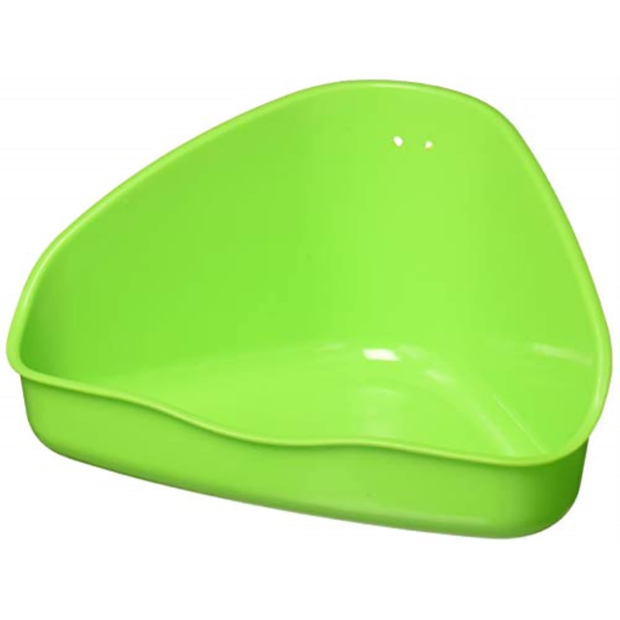 Trixie Small Green Plastic Corner Toilet, 6.3" x 2.76" x 4.72", Hamster Owners