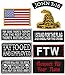 16pc. Pow Mia Patch Set | Religious Cross Patriotic Military Vet Small Motorcycle Jacket Patches | FTW 2nd Amendment Don’t Tread John 3:16 Rocker Hoodlum Tattooed & Employed Embroidered Iron On