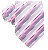 Scott Allan Mens Striped Tie - Pink & Gray