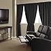 ECLIPSE Bradley Modern 100% Blackout Thermal Rod Pocket Curtain for Bedroom, Living Room, or Theater (1 Panel), 50 in x 95 in, Black