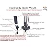 Flag-Buddy-Tower-Mounted-Rotating-Skier-Down-Flag-Holder-with-Free-Floating-Orange-Safety-Flag-Adjustable-Tool-Free-Clamping Flag-Buddy-Tower-Mounted-Rotating-Skier-Down-Flag-Holder-with-Free-Floating-Orange-Safety-Flag-Adjustable-Tool-Free-Clamping