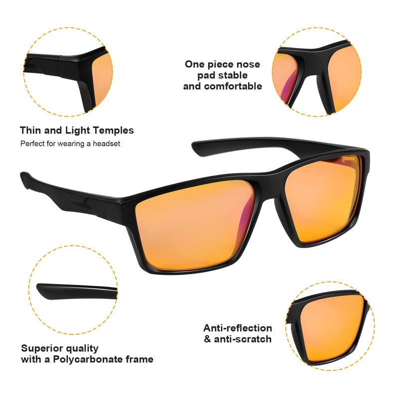 Blue Light Blocking Glasses Gaming Computer Gamer Glasses Powerful