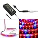 LED Strip Light, Topled Light Plant Grow Light with Power Adapter, 5050 SMD Waterproof Full Spectrum Red Blue 4:1 Rope Lamp for Aquarium Greenhouse Hydroponic Plant Veg Garden Flowers (5 M)