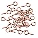 MonkeyJack Mini Screw Eye Pins Bail Peg for Jewelry DIY Pack of 50 - Rose Gold