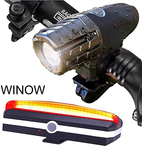 Winow 200 Lumens USB Rechargeable Waterproof LED Bike Head Light – Red