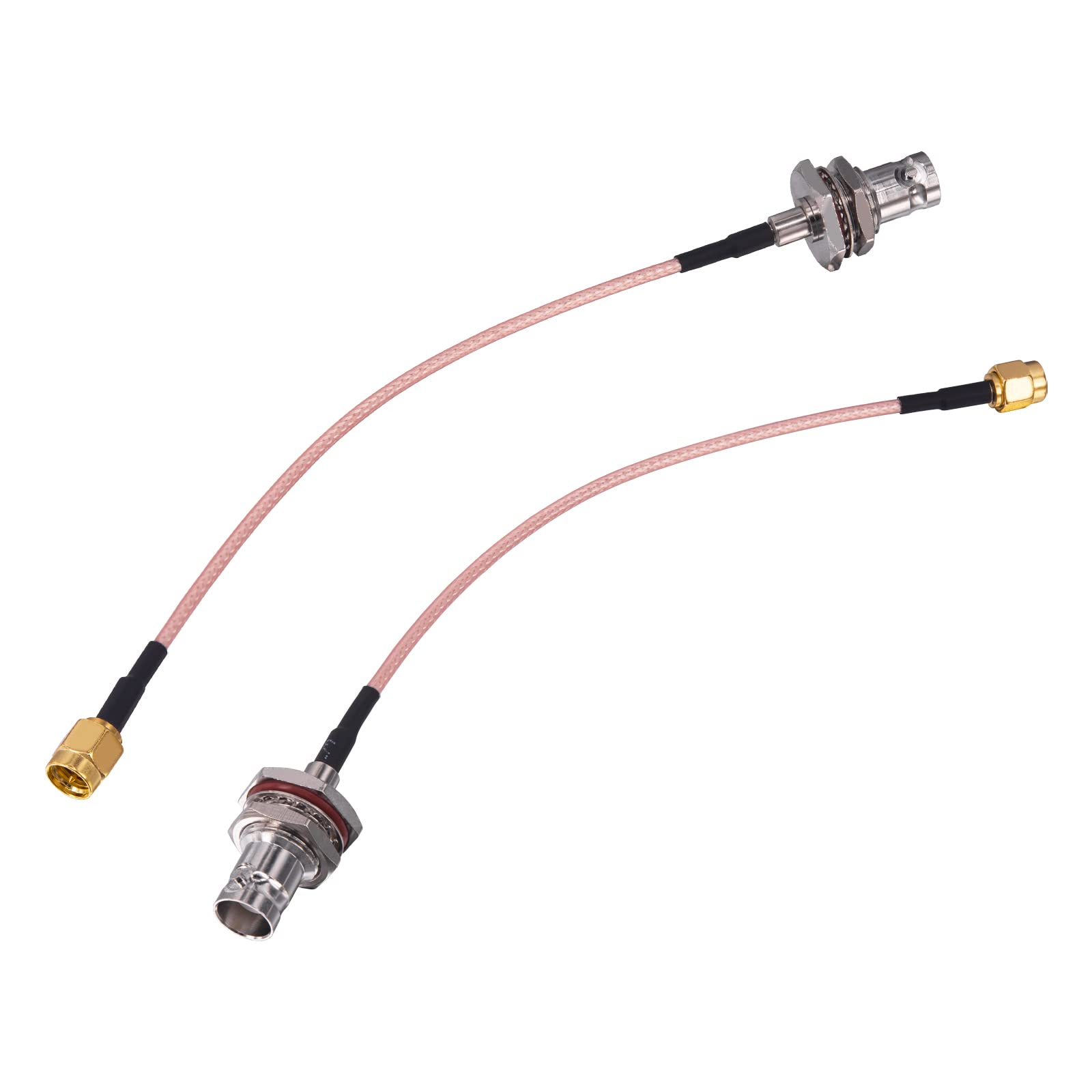 urcianow RF Coaxial Cable 15CM BNC Female to SMA Male 2Pcs Bulkhead Connector Low Loss RG316 Coax Cable Adapter for Antenna Ham Radio Wireless LAN Devices