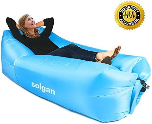 Solgan Outdoor Inflatable Lounger Air Sofa, Waterproof Portable Indoor Outdoor Air Hammock, Ideal Couch Traveling, Camping, Picnics, Park, Pool, Beach Parties Music Festivals