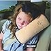 Car Seat Safety Belt Protect Shoulder Pad Adjust Vehicle Seat Belt Harness Shoulder Pad Cover Cushion Neck Pillow Head Support for Kids Children Adult Driver Inoutdoorkit SBSP07 (Beige)