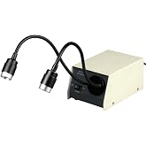 AmScope LED-14M 14-LED Dual Gooseneck Microscope Lights | Flexible Gooseneck Design Built-In LED Illumination
