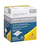 3 X Simply Right Adult Washcloths - 240 ct.