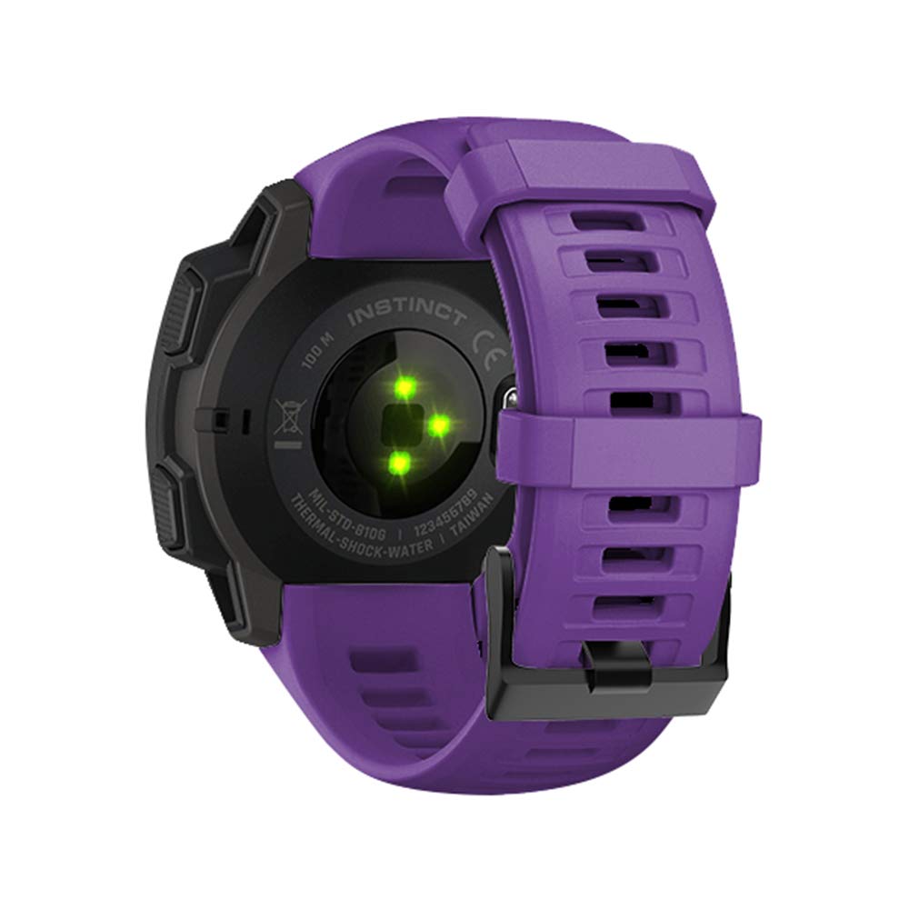Adjustable replacement strap compatible with Garmin instinct 22 mm strap for Garmin instinct 22 mm watch strap (purple).