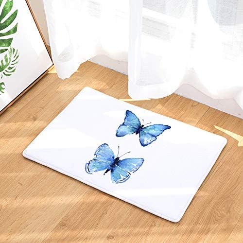 YQ Park Watercolor Butterfly Front Door Mat Large Outdoor Indoor Entrance Door Mat Home