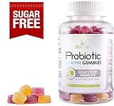 Probiotic Supplement Sugar-Free Gummies for Digestive Health & Immunity | Most Optimal with 5 Billion CFU Probiotics for Women, Men and Kids | 100% Natural & Vegan | GMO-Free. 90 Count