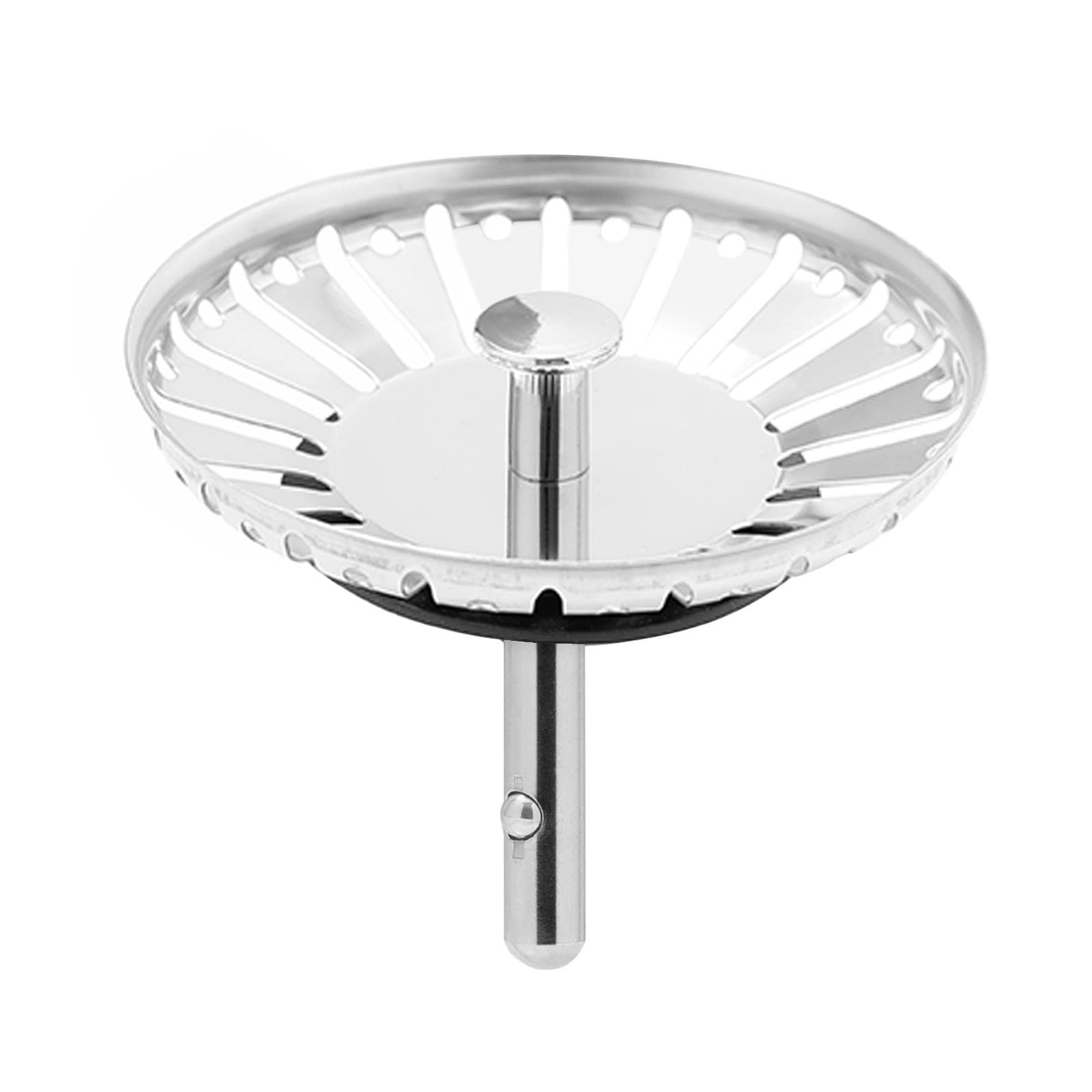 32nd Kitchen Sink Strainer Plug for Standard UK Sinks, Stainless Steel Waste Plug - 84mm Diameter