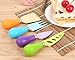 oobest Multi-Colored Cheese Knives Set Pizza Knives 4 Pieces Stainless Steel Light-Handed Knives