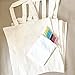 Plain Cotton Canvas Tote Bags in Bulk - 12 Pack - Natural, Black, White Canvas Bags Wholesale for Arts and Crafts, Heat Transfer, DIY and More!