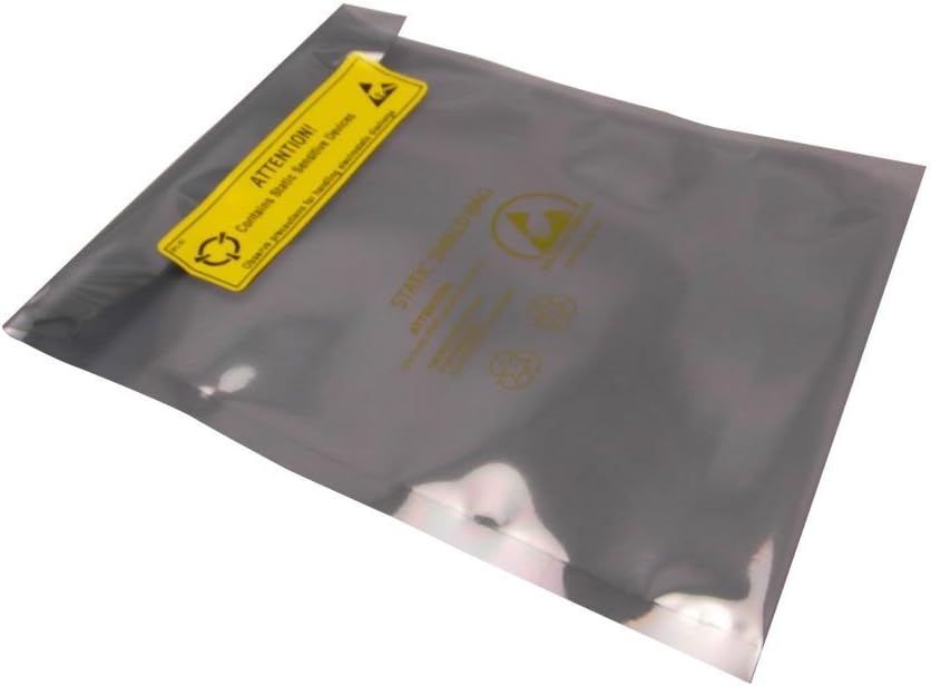 100 x SHL Brand Antistatic Metallic Shielding bag 4 x 6 inch (10 x 15.5 cm) with 100 labels