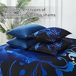 Blue Comforter Set Queen 7 Piece Bed in a Bag Blue
