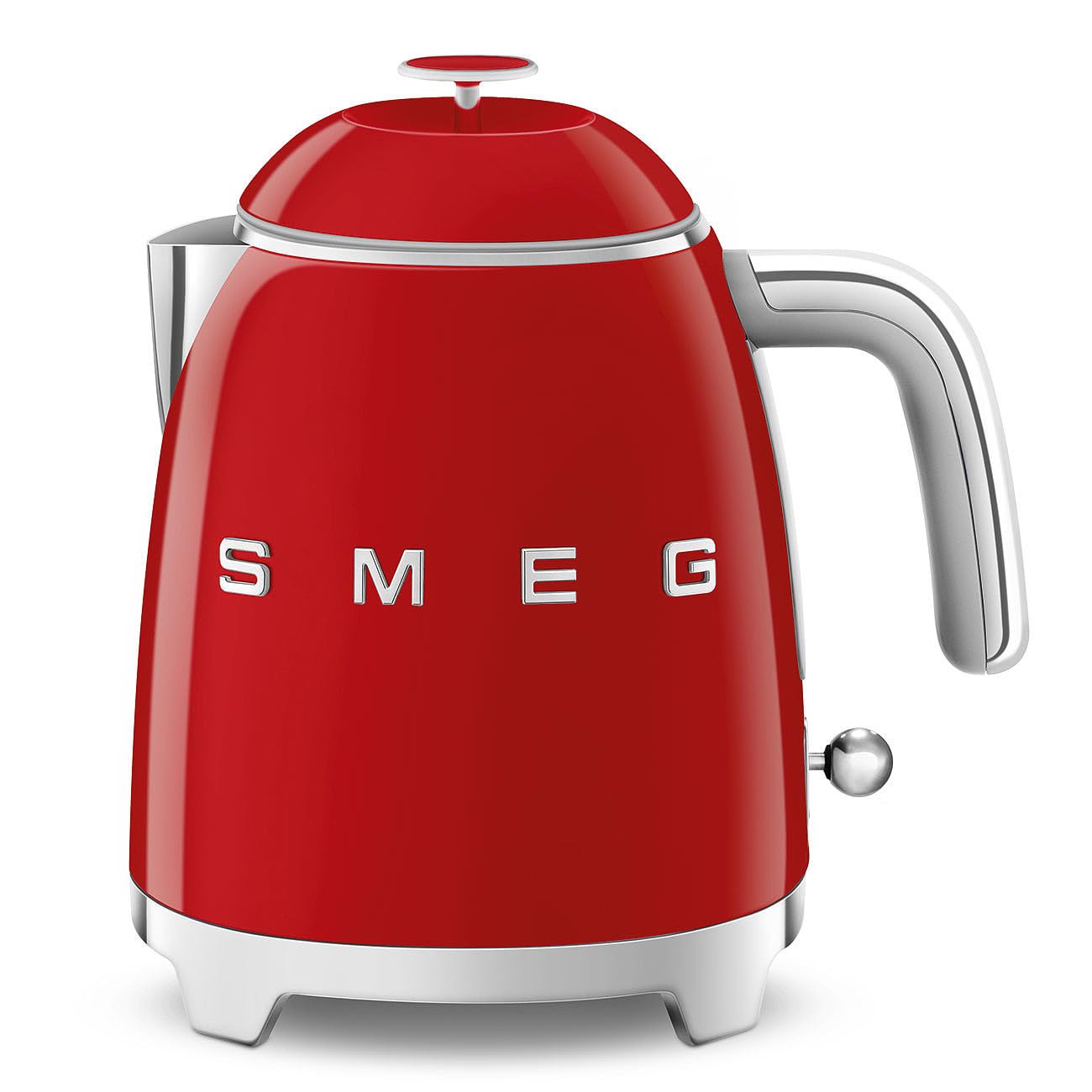 SMEG Mini 50's Retro Style 3 Cup Electric Kettle with Double Wall Anti Slip Base and Water Level Indicator (Red) Image
